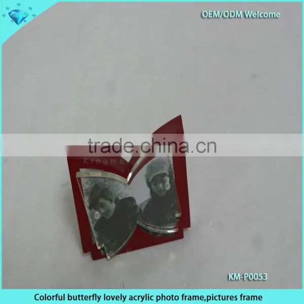 Lovely Heart Shape Clear Acrylic Photo Frame With Magnet for Wedding photo-4