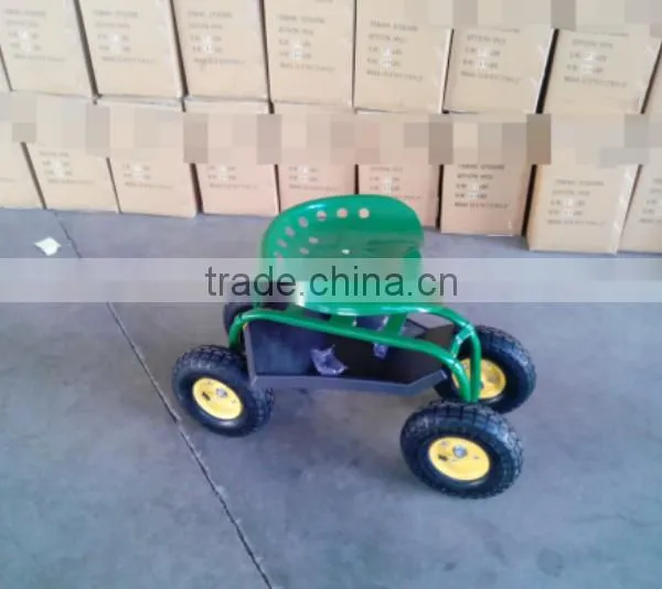 TC4501B Metal Seat Garden Work Seat Cart With Four Wheels TC4501B photo-5