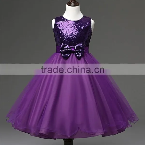 Girl Formal Dress Ceremony 2016 New Sleeveless Children Wedding Birthday Dresses For Girls Toddler Girls Clothes Kids Party Wear photo-3