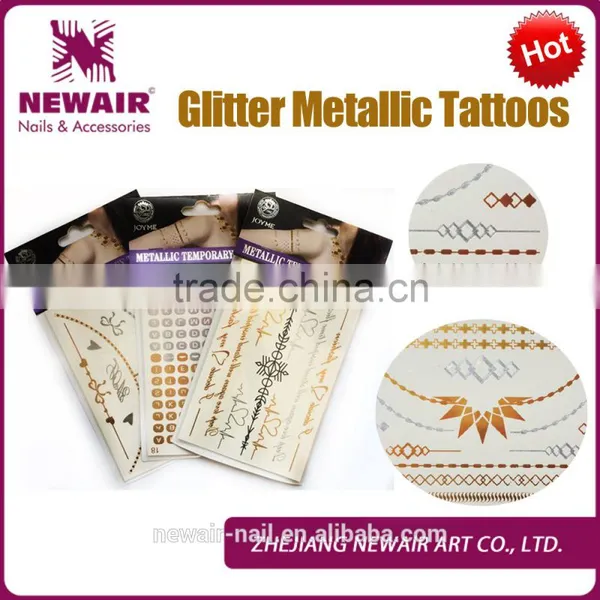 New Products 2016 Hot-sale Metallic Flash Tattoo