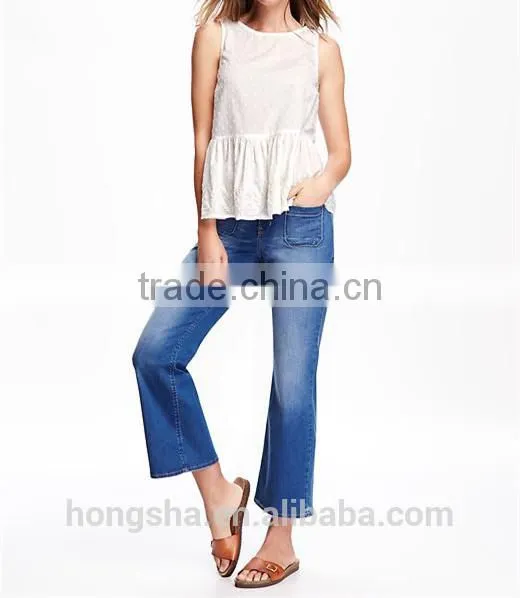 2016 Fashion Embroidered Peplum Top for Women HST8060 photo-2