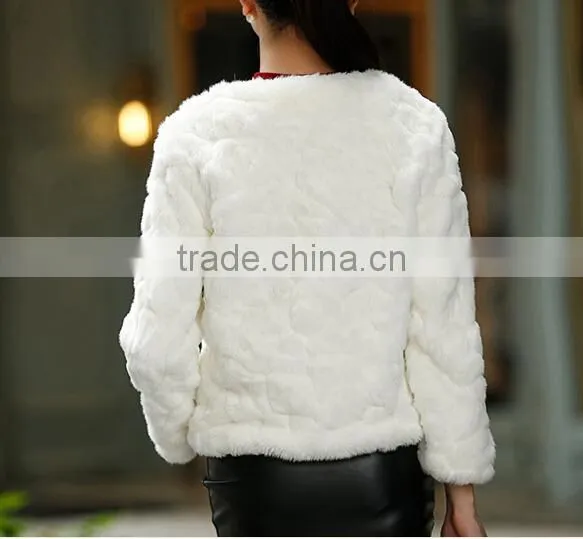 Multicolour Fashion Fox Fur 2014 Wool Overcoat Medium-long Fur Coat photo-2