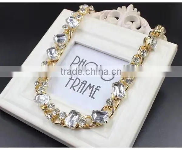 New Design Big Brand Latest Design Crystal Beads Collar Necklace Jewelry for Women photo-5