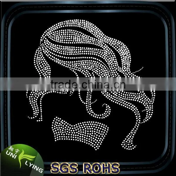 Afro Girl Rhinestone Transfer Wholesale,Iron on T- Shirt Sticker photo-3