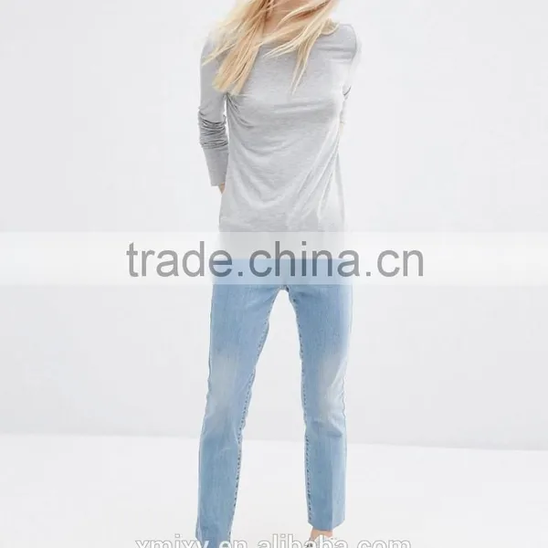 2016 Hot Sale Women Blank Long Sleeves Girls Favorite T-shirt photo-4