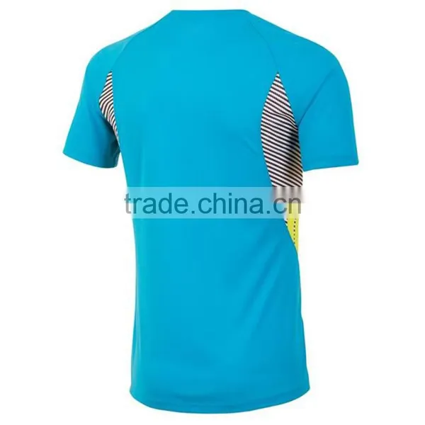 Custom Stripes Comfortable Bright Color Sport Couple T-shirt Design photo-2