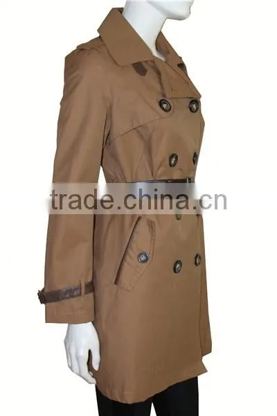 2016 Ladies Fashion Ladies Trench Coats Long Trench Summer Coat With Belt Lady Style photo-3