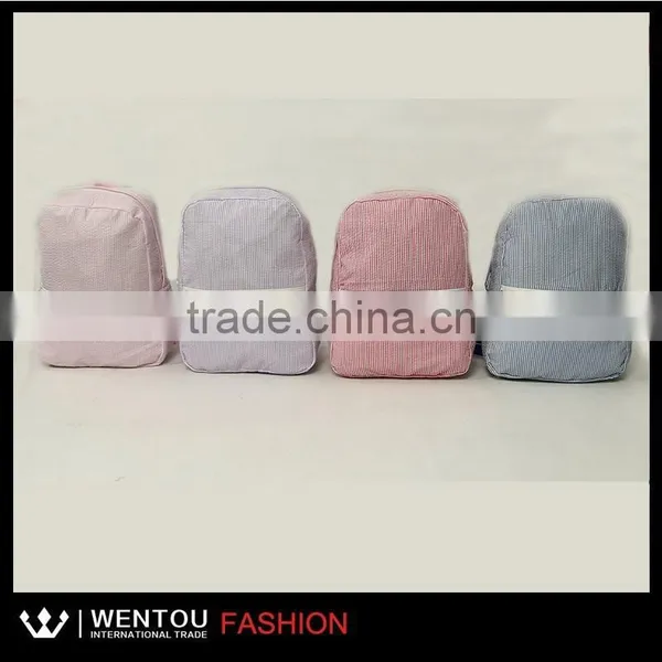 Wholesale Striped Fashion Toddler Seersucker School Bag photo-3