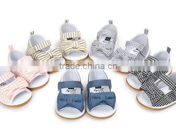 Denim Baby Girl Shoes, Stripe Baby Girl Shoes photo-3