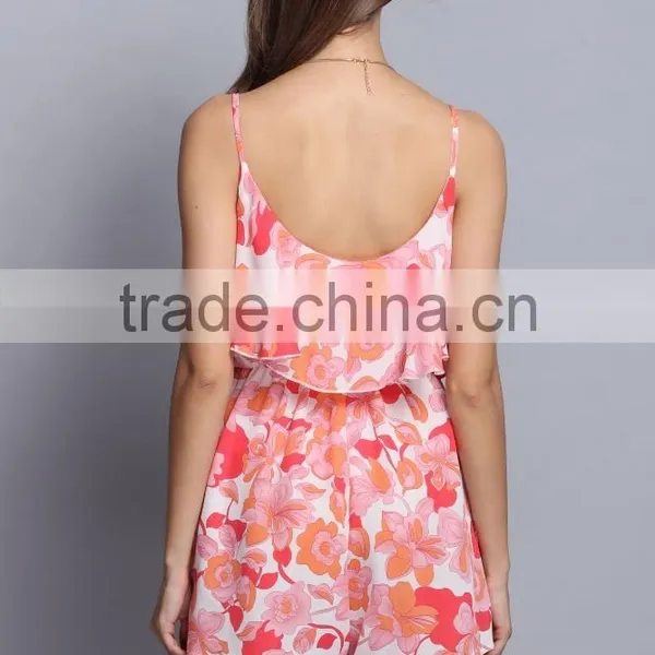 New Fashion Ladies Dresses Sleeveless Summer Korean Floral Dress for Sale photo-4