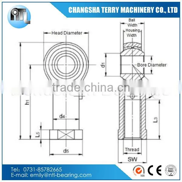 PHSB6 Female Rod End Bearing photo-3