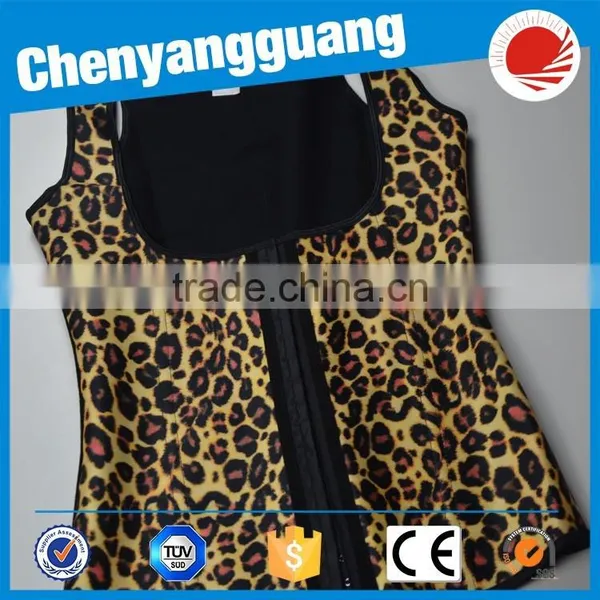 CYG-leopard Pattern With Strap Overbust Waist Trainer Cincher Belt photo-4