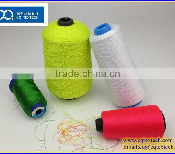 Good Color Fastness Traditional Polyester Dope Dyed Yarn For Label photo-2