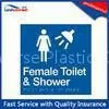 Silver / Blue Tactile Braille Signs For Public Place , Braille Toilet Signs