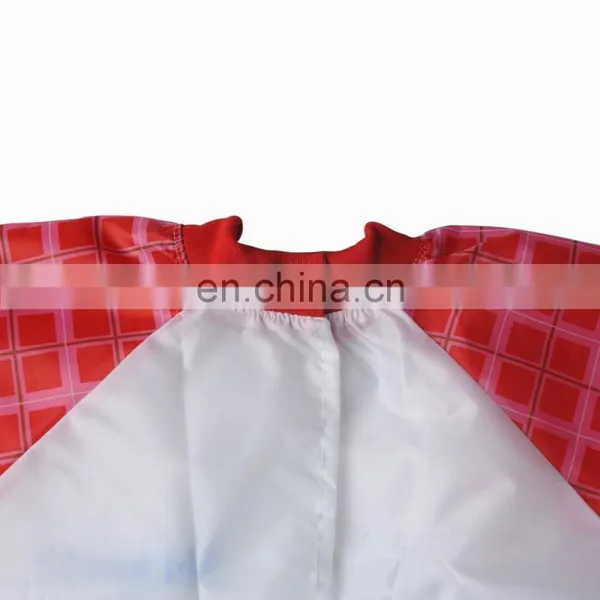 Red Sleeve White Colour 100% Polyester Children Smock photo-4