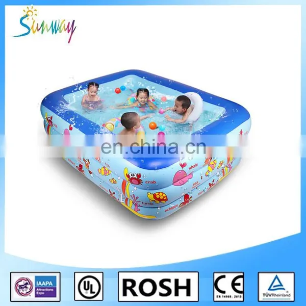 SUNWAY Promotional Custom Made PVC Inflatable Pool For Hildren Big Rectangular Swimming Pool for Children Kids Spa Pool photo-2