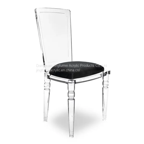 Hot Selling Party Chair Relax Plexiglass Cafe Chair Acrylic Chair With Colorful Velvet Cushion photo-5