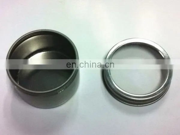 Plain Mini Round Screw Lid Tea Tin Box With a PET Window photo-2