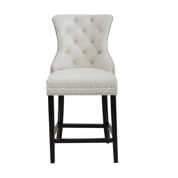 Velvet Count Chairs in Solid Wood ,Side Chair Counters HL-6087-1