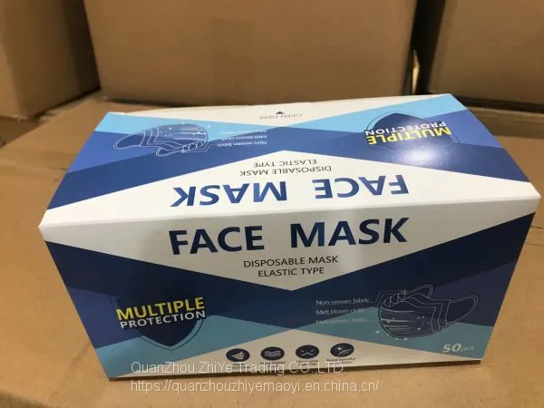 Disposable Earloop Face Mask,Thick 3-Ply Masks With Elastic Ear Loop,Breathable Non-woven Dust Filter Face Mask photo-3