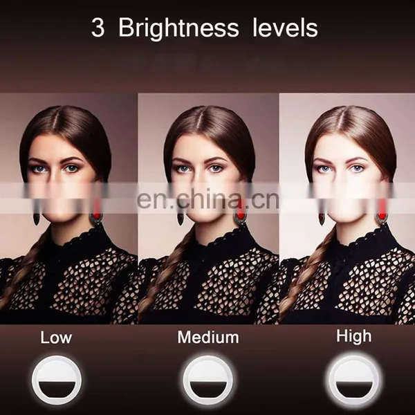 DSY Rechargeable USB Battery Four Colors Clip on Selfie Ring Fill Light With 36 LED for Smart Phone Camera Round Shape photo-7