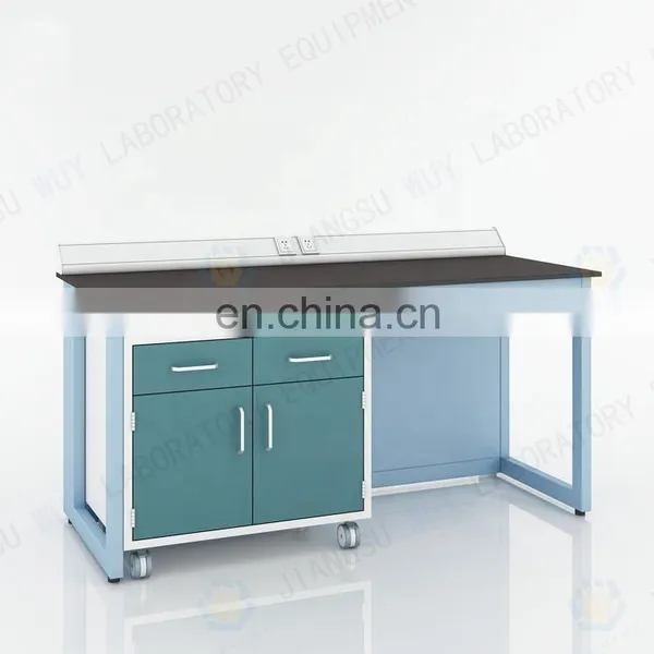 Laboratory Furniture Side Work Table Lab Work Bench With Underneath Cabinets photo-2