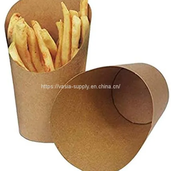Food Grade Potato Chips Food Packaging Boxes Kraft Cardboard Take Away-to go Boxes French Fry Box for Restaurant photo-3
