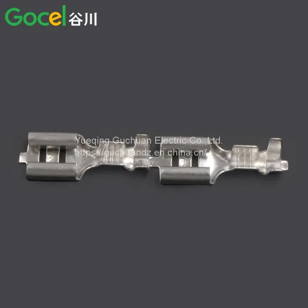 DJ622-6.3 Self-locking Plug Spring Straight Terminal Block Brass Tin Plated Straight Strap Connector photo-4