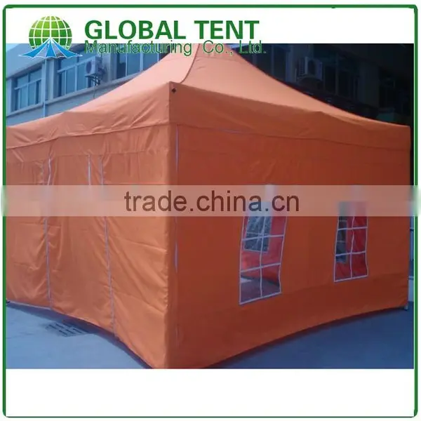 Aluminum Pop Up Tent 4x4m ( 13ft X 13 Ft) With Orange Canopy & Valance(Unprinted), 4 Full Walls With Windows & Door photo-5