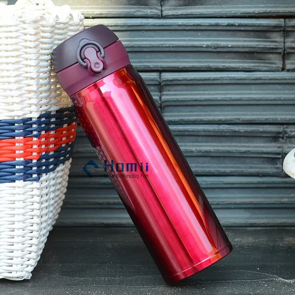 500ml Stainless Steel Double Wall Water Bottles With Push Button Lid photo-2