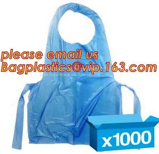 Aseptic Blue Plastic Disposable Apron for Doctor Checking,Disposable Aprons PE Medical Doctor Apron,PE Apron For Doctor