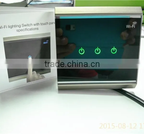 Android IOS Smartphone Remote Controlled Home Automation WiFi Light Switch With 3 Touch Buttons For Controlling 3 Gangs Of Light photo-5