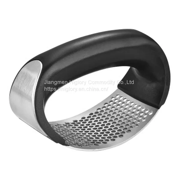 Garlic Press Grater Stainless Steel Mincer and Crusher With Silicone Roller Peeler Easy to Clean photo-2