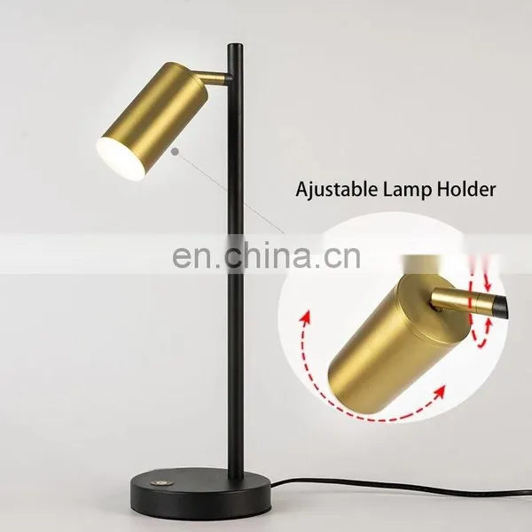 Touch Dimmable LED Desk Light Gold Bedroom Decoration Bedside Home Office LED Table Lighting photo-4