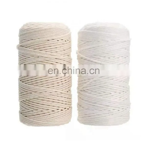 Promotional Top Quality Cord Cotton Knitting Reach Wire Macrame Polyester / Cotton,polyester / Cotton Waxed 3mm 100m/roll Spun photo-3
