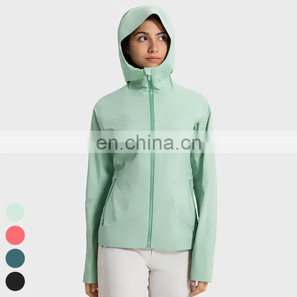 Casual Women's Fashion Sports Trench Windbreaker Windproof Waterproof Coat Custom Outdoor Jackets Women Hooded Windbreaker photo-5