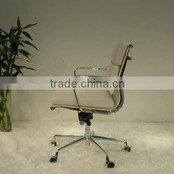Replica Italian Genuine Leahter Charles and Ray Low Back Fauteuil Soft Pad Group Office Chair, Excutive Soft Pad Low Back Chair photo-5