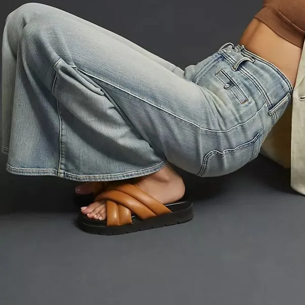 Woman Vintage Wide Leg Denim Pants