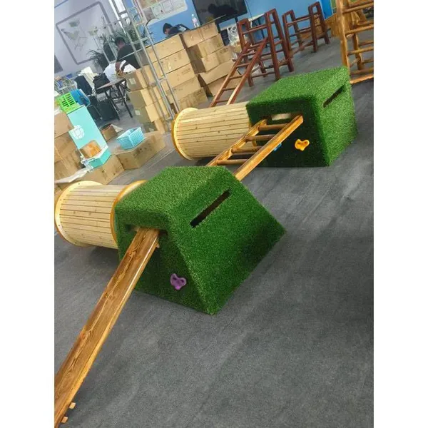 Outdoor Balance Cylinder Combination Game Physical Training Equipment for Kindergarten Children, Including Climbing Frames and Square Boxes for Sensory Integration Training photo-2