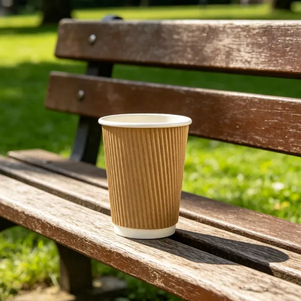 Ripple Wall Custom Logo Hot Paper Cups With Lid for Restaurants and Cafes photo-4