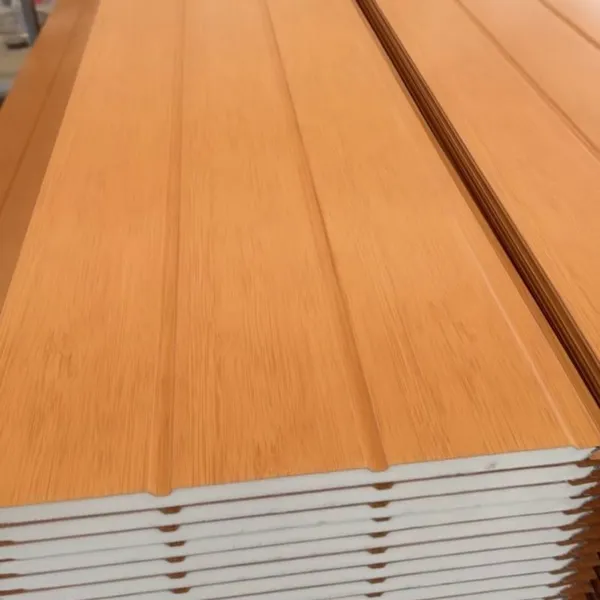 Polyurethane Sandwich Panel Cold Storage Warehouse Insulation Exterior Wall Engraving Board photo-2