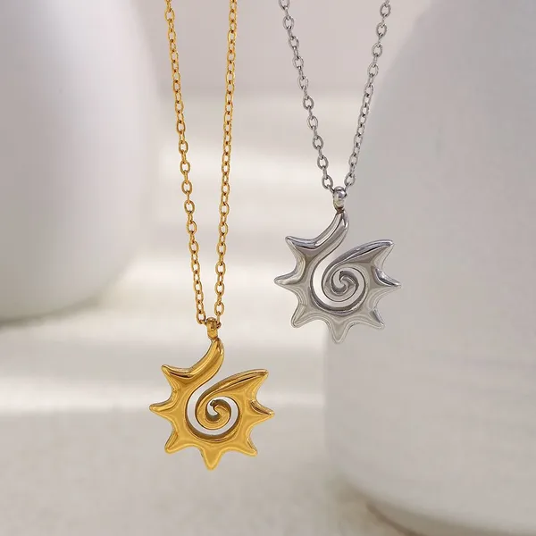 316L Stainless Steel Necklace Waterproof Anti-Tarnish 18K PVD Plated Custom Pendant Manufacturer photo-3