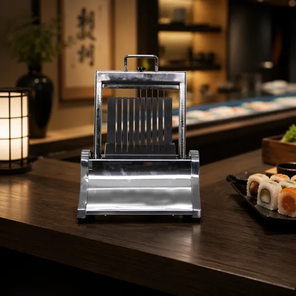 QD-JC90 Manueller Sushirollenschneider aus 304 Edelstahl für kommerzielle Restaurants und Sushibars photo-4
