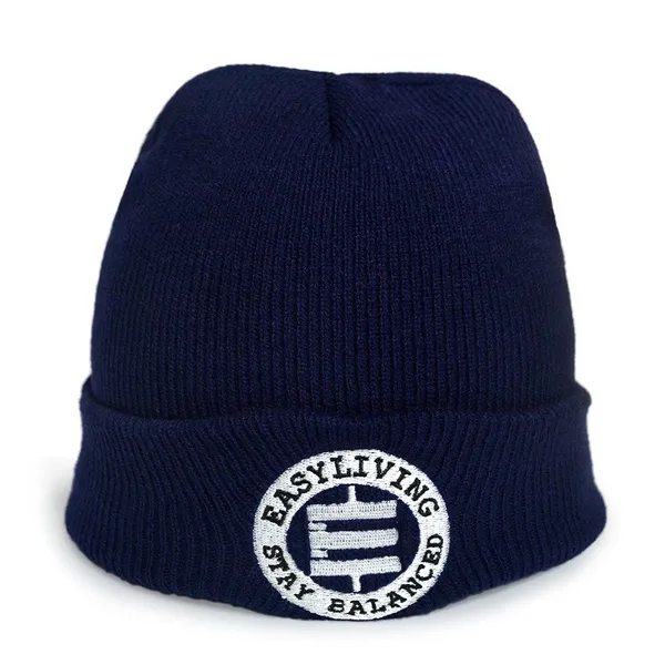 Cuffed Knit Beanies Custom Embroidered Patch Logo Winter Street Casual Hats photo-5