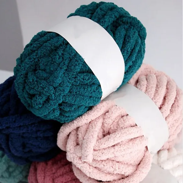 Factory Wholesale 200g Roll Knitting Hand Crochet Acrylic Yarn 5mm Round Strand Baby Milk Cotton Ring Soft Fancy Tufting Yarn photo-4
