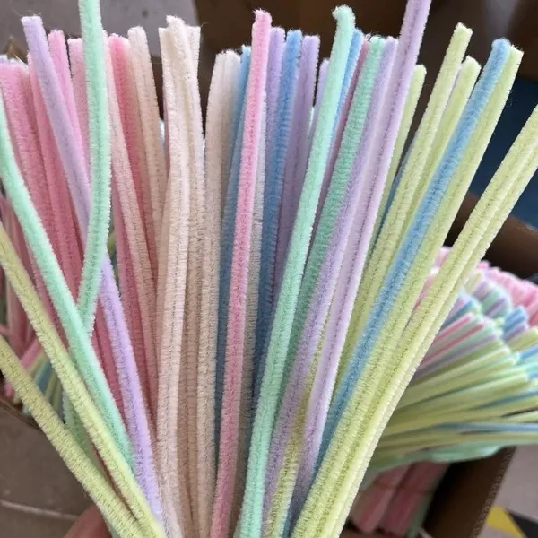 Wholesale DIY Macaron Mixed Color Chenille Stems, 100pcs/Pack
