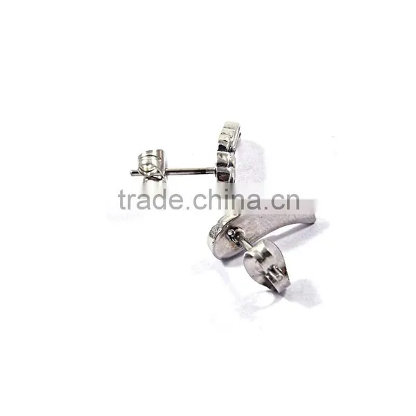 New Design High Quality Angel Wing Earrings Stainless Steel Mens Stud Earrings photo-3