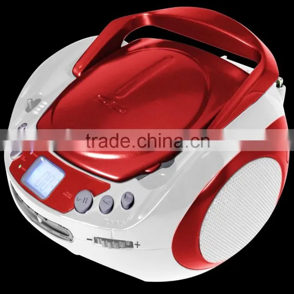 Top Quality Fancy Red Avant-grade Portable Bluetooth CD Boombox photo-2