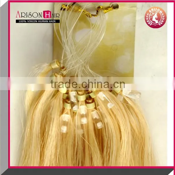 Cheap Peruvian Hair Extension Micro Ring Hair Keratin Human Remy Hair Extension photo-3