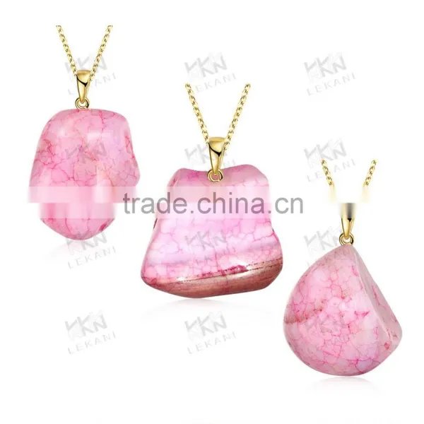 Charm Pink Cyrstal Diffuser Necklace Wholesale